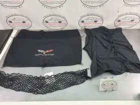 199.gm1z07 Chevrolet 2005-13 C6 Corvette Coupe 3-piece Rear Hatch Net / Stowage Cover Set - Oem
