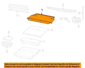 1gn29dx9aa Chrysler Oem 11-19 Journey Rear Body Floor Interior Trim-cargo Cover