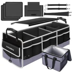 Coogeo 791684455032 Car Trunk Organizer With Portable Leak Proof Cooler Bag 3 Compartments Colla