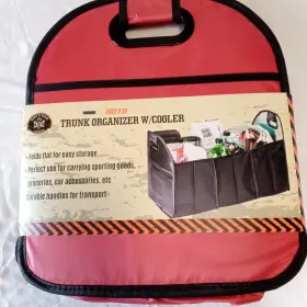 Cooler 810136149784 Dirty Dog Garage Nwt Auto Trunk Organizer With Red Black Trim Durable New