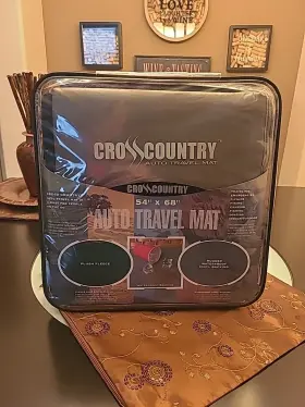 479138 Cross Country Auto Travel Mat 54x68 Waterproof Vinyl Backing With Plush Fleece #96