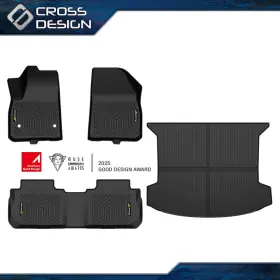 Big2026011501 Crossdesign 4pcs Floor Mats Cargo Trunk Liner Set Tpe Fit For 2018 Cadillac Xt5 All Weather