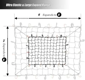 Czc Auto 611434029699 Bungee Cargo Net 3x4ft Truck Bed Stretches To 6x8ft For Pickup T #2