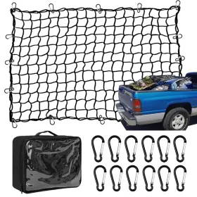 6stretches D Lian Dong 256062 Cargo Net For Pickup Truck Bed 4ft To 8ftx12ft With 4 Inch X4 Mesh Grid