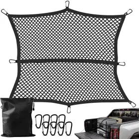 At25503-1 Dayacoco Truck Bed Cargo Net Stretchable From 4ftx4ft To 7ftx7ft High Elastic W