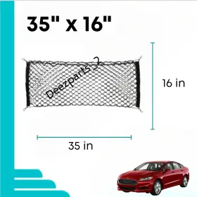 Deezparts 2 1.5l 2.0l 2.5l 2.7l 35 Inch X 16 Double Heavy Cargo Net Envelope Organizer For Ford Fusion 2013-2020