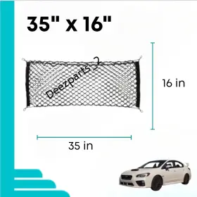 Deezparts 2 S209 35 Inch X 16 Double Layer Trunk Cargo Net For Subaru Wrx Sti Impreza 2015-2024