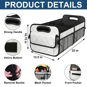 Wxag-0032 Deosk Trunk Organizer With 6 Pockets - Car Storage Accessory For Suvs Miniva #3