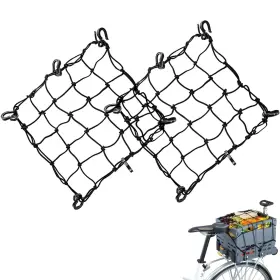 Bcn25-p2 Diatomiteco Expandable Bike Cargo Net With 6 Hooks 2 Pack For Secure Storage