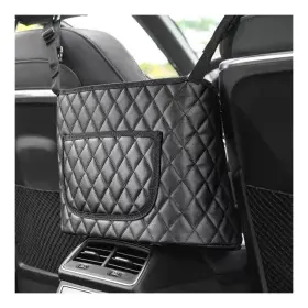Dickno Dickno-716cp Car Purse Holder Between Seats Leather Auto Front Seat Handbag Black