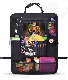Uleeka001 Dmoose Car Backseat Organizer With 10 Inch Table Holder 9 Storage Pockets Black
