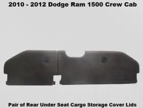 1nn51gtvab Dodge 10 11 12 Ram 1500 Pair Of Rear Carpet 2nd Row Seat Cargo Storage Bin Cover Lids