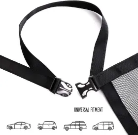 Dogual 795152004418 Dog Car Net Barrier - Universal Fit Sturdy Mesh Easy To Install Black #2