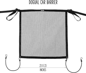 Dogual 795152004418 Dog Car Net Barrier - Universal Fit Sturdy Mesh Easy To Install Black #3