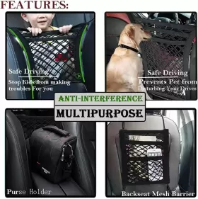 Dykeson 779283090809 Pet Barrier Dog Car Net With Auto Safety Mesh 11.7 In #2