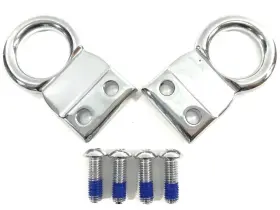 Bb226ch Eagle Skull Motorcycle Chrome Tie Down Brackets Mount Hardware Clip Hook Ring Bracket Set