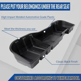 At-26 Ecotric Under Seat Storage Box Compatible With Crew Cab 2007-2019 1pcs Black #3