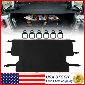 Egqp035 Eg-auto Rear Trunk Cargo Cover Lite Shield For Jeep Wrangler Jk Jku 4-door 2007-2018