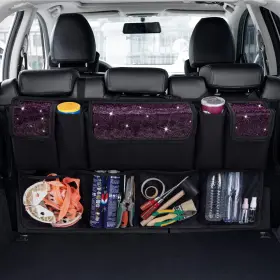 U22-tzhbxsnd-purple Eing Car Trunk Organizer 9 Pockets Super Capacity Suv Equippe