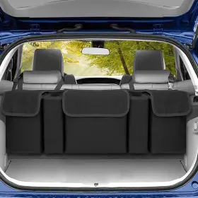 Enstiler 720047698830 Car Organizers And Storage Cargo Organizer With 5 Large Pockets Bac