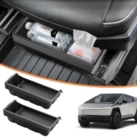 Zhz24042702 Esvne Tesla Cybertruck Front Under Seat Storage Box Underseat Organizer Hidden