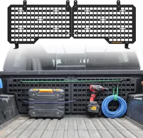 Pkqm-08 Ete Front Bed Molle Panel For 2007 2021 Toyota Tundra Aluminum Storage Organizer