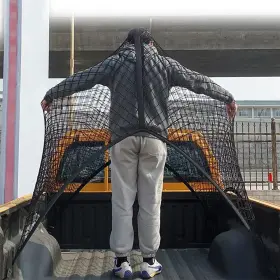 Etl-2300024w Etl Industries 4ftx4ft Cargo Net For Pickup Truck Bed Heavy Duty Mesh Organizer