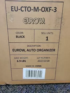 1510109 Eurow Collapsible Automotive Car Trunk Organizer With Lid And Handles In Black #3