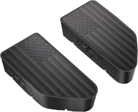 L003 Evplnt Bed Rail Stake Pocket Covers For Gmc Chevy Silverado/gmc Sierra Flag Black