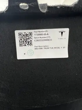 1739980-00-a Factory Oem 2020-2023 Tesla Model Y Rear Trunk Cargo Storage Tray Compartment Box Tub -23-a #2