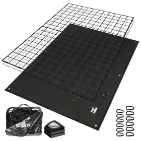4x6ft-01 Finiboko Cargo Net For Pickup Truck Bed 4ftx6ft Stretches To 8ftx12ft Bungee Tarp