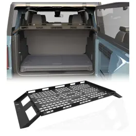 4178k Ford 2021-2025 Bronco 4 Door Interior Rear Cargo Basket Rack Storage Trunk