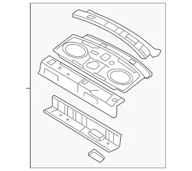6e5z-5446506-aa Ford Oem New 06-12 Fusion Lincoln Mercury Mkz Milan Package Tray