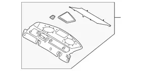 8g1z-5446668-aj Ford Genuine Pkg Tray Trim