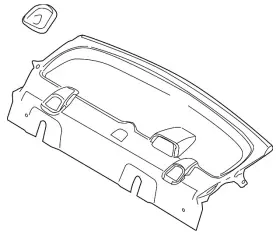 8s4z-5446668-ad Ford Genuine Pkg Tray Trim