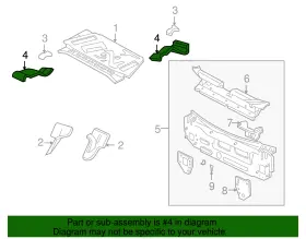 8s4z-5446775-a Ford Genuine Pkg Tray Support #2