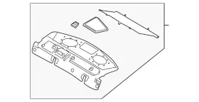 8t5z-5446668-be Ford Genuine Pkg Tray Trim