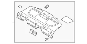 9h6z-5446668-aa Ford Genuine Panel Assembly - Rear Package Tray