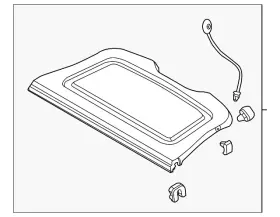 Bm5z-5846668-ac Ford Genuine Pkg Tray Trim