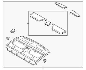 Dp5z-5446668-ac Ford Genuine Package Tray