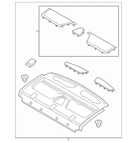 Dp5z-5446668-df Ford Genuine Package Tray