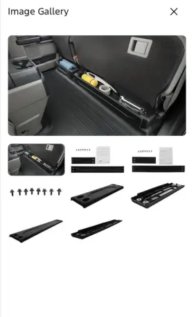 Fl3z78115aooaa Ford F-150 2015-2025 Truck Under Rear Seat Black Ebony Cargo Storage Organizer
