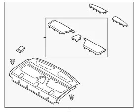 Fp5z-5446668-bc Ford Genuine Panel Assembly Rear Package Tray