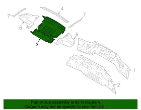 Fr3z-7646506-a Ford Genuine Package Tray #3