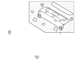 Gd9z-5446668-ac Ford Genuine Pkg Tray Trim