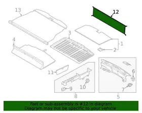 Lb5z-7855066-aa Ford New Oem Rear Black Envelope Style Cargo Net Explorer 20-23 #3