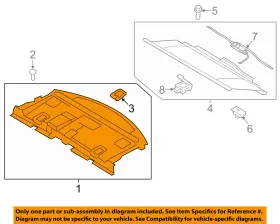 Ba5z-5446668-bc Ford Oem Lincoln 09-12 Mks Interior-rear Body-package Tray Trim Ba5z5446668bc