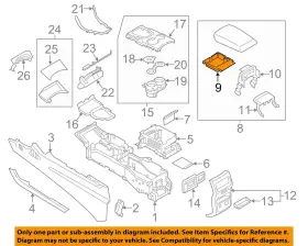 Em2z5804567ba Ford Oem 15-23 Edge Console Console-tray