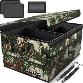 Fortem 819853026422 Car Trunk Organizer Collapsible Multi Compartment Suv Foldab