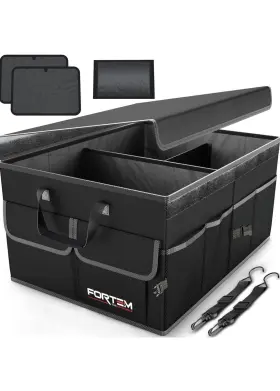 Fortem 858080006029 Car Trunk Organizer Storage Collapsible Multi Compartm